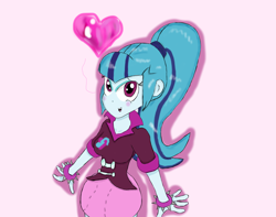 Size: 2078x1640 | Tagged: safe, artist:mildockart, sonata dusk, equestria girls, blushing, cute, heart, looking at you, solo, sonatabetes