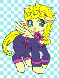 Size: 525x700 | Tagged: artist needed, safe, giorno giovanna, jojo's bizarre adventure, pixiv, ponified, solo, vento aureo