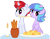 Size: 3000x2355 | Tagged: safe, artist:scourge707, derpibooru import, oc, oc only, duo, lady and the tramp, spaghetti, spaghetti scene