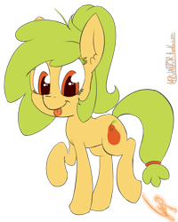 Size: 813x1014 | Tagged: safe, artist:magical disaster, derpibooru import, oc, oc only, oc:mango, cute, female, solo, tongue out