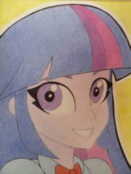 Size: 1024x1365 | Tagged: safe, artist:souladdicted, twilight sparkle, equestria girls, sketch, solo