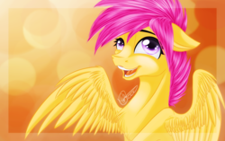 Size: 1490x936 | Tagged: safe, artist:sevenada, scootaloo, pegasus, pony, female, mare, solo, wings