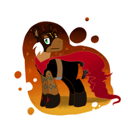 Size: 894x894 | Tagged: safe, artist:that-dappled-pegasi, cape, clothes, el tigre, ponified, solo