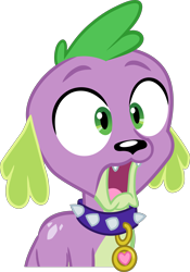 Size: 7004x10000 | Tagged: safe, artist:foxarasta, spike, dog, equestria girls, absurd resolution, simple background, solo, spike the dog, surprised, transparent background, vector