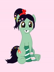 Size: 6400x8533 | Tagged: safe, artist:golemgeekery, absurd resolution, ponified, solo, vanellope von schweetz, wreck-it ralph