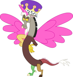 Size: 3108x3268 | Tagged: safe, artist:tourniquetmuffin, discord, alicorn, pony, discorn, princess discord, simple background, solo, transparent background, vector