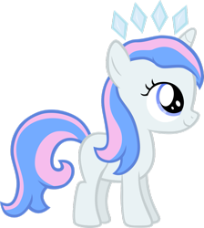 Size: 847x944 | Tagged: safe, artist:liggliluff, oc, oc only, oc:princess paradise, filly, simple background, solo, tiara, transparent background, vector