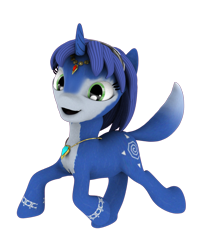 Size: 658x745 | Tagged: safe, artist:sparkyfox, 3d, cg, cute, faic, krystal, ponified, simple background, solo, star fox, star fox adventures, transparent background