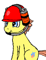 Size: 314x409 | Tagged: safe, artist:drizzlefag, oc, oc only, oc:drizzle spark, /mlp/, drink, drinking, drinking hat, flockmod, hat, juice, potato, solo