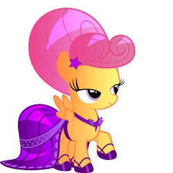 Size: 2500x2500 | Tagged: safe, artist:choedan-kal, edit, scootaloo, alternate hairstyle, clothes, dress, shoes, simple background, solo, transparent background, vector