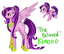 Size: 891x748 | Tagged: safe, artist:couratiel, kimono, alicorn, pony, g3, race swap, solo