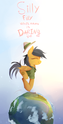 Size: 1280x2500 | Tagged: safe, artist:pfjerk, daring do, earth, jumping, silly, solo