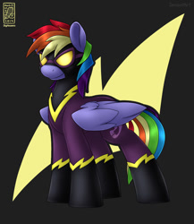 Size: 700x805 | Tagged: safe, artist:skyheavens, rainbow blaze, clothes, shadowbolts, shadowbolts costume, solo