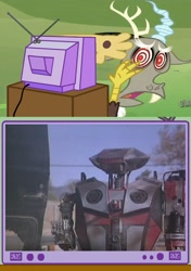 Size: 564x800 | Tagged: safe, discord, robot, evolver, exploitable meme, meme, obligatory pony, tv meme