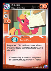 Size: 409x571 | Tagged: safe, big macintosh, earth pony, pony, canterlot nights, ccg, enterplay, male, mlp trading card game, solo, stallion