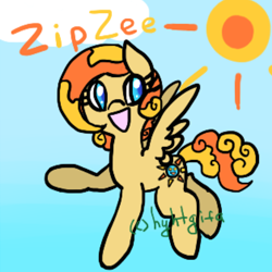 Size: 500x500 | Tagged: safe, artist:hyhtgifa, zipzee, pegasus, pony, g3, g3betes, race swap, redesign, solo