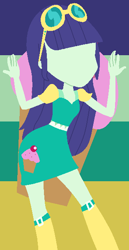 Size: 314x607 | Tagged: safe, artist:pdorothynics, blueberry cake, equestria girls, background human, dancing, minimalist, naomi nobody, solo