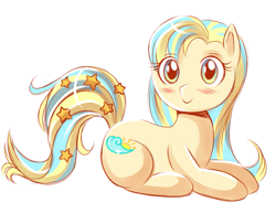 Size: 1009x780 | Tagged: safe, artist:sweetochii, oc, oc only, oc:star ocean, earth pony, pony, blushing, solo, stars