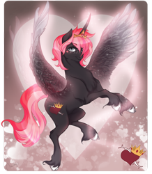 Size: 900x1034 | Tagged: safe, artist:cigarscigarettes, oc, oc only, oc:eros, alicorn, pony, alicorn oc, solo