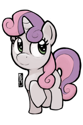 Size: 1000x1500 | Tagged: safe, artist:inkwel-mlp, sweetie belle, pony, unicorn, female, filly, solo