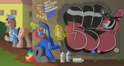 Size: 2800x1500 | Tagged: safe, artist:crispokefan, derpibooru import, lord tirek, oc, graffiti