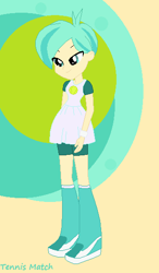 Size: 325x557 | Tagged: safe, artist:berrypunchrules, tennis match, equestria girls, athlete, background human, solo