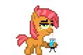 Size: 120x80 | Tagged: safe, artist:iamnotabrony, babs seed, animated, desktop ponies, pixel art, simple background, transparent background