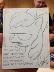 Size: 768x1024 | Tagged: safe, artist:andypriceart, apple bloom, solo, traditional art, transformers