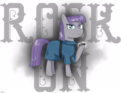 Size: 2475x1913 | Tagged: safe, artist:mlj-lucarias, maud pie, earth pony, pony, clothes, female, gray coat, mare, purple mane, solo