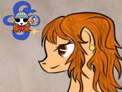 Size: 2048x1536 | Tagged: safe, artist:mylittleninja, jolly roger, nami, one piece, profile, skull