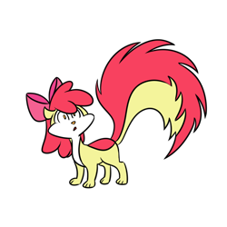 Size: 1500x1500 | Tagged: safe, artist:mofetafrombrooklyn, apple bloom, skunk, animal, solo, species swap