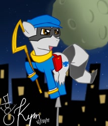 Size: 600x700 | Tagged: safe, artist:kym, pony, mane, ponified, sly cooper