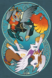 Size: 500x750 | Tagged: safe, artist:finnichang, midna, ponified, princess zelda, the legend of zelda, the legend of zelda: twilight princess