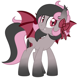 Size: 3000x3000 | Tagged: safe, artist:halabaluu, oc, oc only, oc:solarsound, bat pony, bow, solo