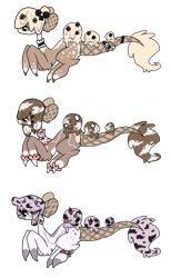 Size: 439x711 | Tagged: safe, artist:flaaffystaffyadopts, oc, oc only, oc:black raspberry cheesecake, oc:chocolate marshmallow, oc:vanilla pecan, food pony, original species, adoptable, chocolate, ice cream, marshmallow, pecan, raspberry