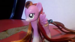 Size: 798x450 | Tagged: safe, oc, oc only, pegasus, pony, brushable, custom, female, freckles, irl, mare, pecan, pecan pie, photo, solo, toy