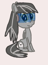 Size: 340x454 | Tagged: safe, artist:aquasplash, oc, oc only, oc:greyscale, pegasus, pony, hmd, visor