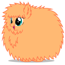 Size: 894x894 | Tagged: safe, artist:mixermike622, edit, oc, oc only, oc:fluffle puff, open mouth, orange, recolor, simple background, smiling, solo, transparent background, vector