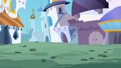 Size: 14000x7900 | Tagged: safe, artist:csillaghullo, absurd resolution, background, building, canterlot, castle, palace, street, tower, vector