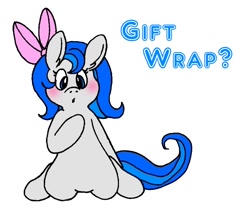 Size: 874x738 | Tagged: safe, artist:tilly-towell, oc, oc only, oc:gift wrap, bow, solo