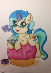 Size: 675x960 | Tagged: safe, artist:mirry92, oc, oc only, oc:tina fountain heart, alicorn, pony, alicorn oc, magic, solo