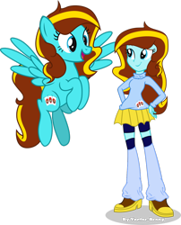 Size: 1024x1270 | Tagged: safe, artist:vector-brony, oc, oc only, oc:ilovekimpossiblealot, pegasus, pony, equestria girls, equestria girls-ified, human ponidox, self ponidox