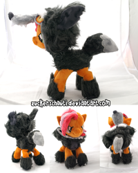 Size: 1024x1280 | Tagged: safe, artist:zuckerschnuti, babs seed, wolf, big babs wolf, clothes, irl, photo, plushie, wolf costume