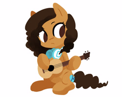 Size: 2500x2000 | Tagged: safe, artist:kianamai, oc, oc only, oc:kilala, pony, female, headphones, mare, solo, ukulele