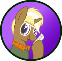 Size: 1024x1001 | Tagged: safe, artist:koonzypony, trenderhoof, button, comb, happy