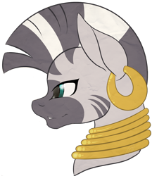 Size: 1406x1626 | Tagged: safe, artist:gingaweedluver16, zecora, zebra, bust, portrait, solo