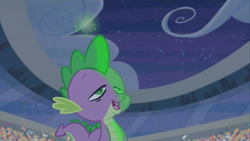 Size: 1280x720 | Tagged: safe, screencap, spike, dragon, equestria games (episode), equestria games, faic, solo, stoner spike