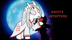 Size: 1280x720 | Tagged: safe, artist:lancerdarksoul, fruit, naruto, ootsutsuki kaguya, ponified, solo