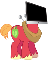 Size: 1500x1928 | Tagged: safe, artist:skiddlezizkewl, big macintosh, earth pony, pony, apple, macintosh, male, pun, stallion, visual pun