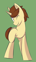 Size: 537x915 | Tagged: safe, artist:mrrowboat, oc, oc only, oc:city sweep, raised hoof, solo, wink